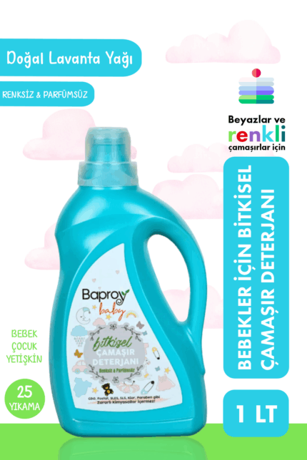 Baproy %100 Doğal Bebekler Için Bitkisel Çamaşır Deterjanı 1 Lt Bitkisel Biberon Emzik Temizleyici 500 ml - Görsel 4