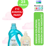Baproy %100 Doğal Bebekler Için Bitkisel Çamaşır Deterjanı 1 Lt Bitkisel Biberon Emzik Temizleyici 500 ml