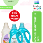 Baproy Bebekler İçin Bitkisel Çamaşır Deterjanı 2 Lt+Bitkisel Çamaşır Yumuşatıcısı Doğal Lavanta Yağlı 1 Lt