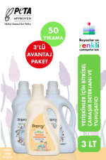 Baproy Bitkisel Çamaşır Deterjanı 2 lt + Bitkisel Çamaşır Yumuşatıcısı Doğal Lavanta Yağlı 1 lt