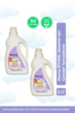 Baproy Baby Bebekler İçin Doğal Lavanta Yağlı Bitkisel Çamaşır Yumuşatıcısı 2’li Set - Toplam 2 Litre