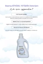 Baproy Bitkisel Çamaşır Deterjanı 1 Litre + Bitkisel Çamaşır Yumuşatıcısı Doğal Lavanta Yağlı 1 Litre - Görsel 3