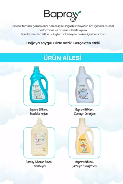 Baproy Baby 2 Lt Bebekler Için Bitkisel Çamaşır Deterjanı - Görsel 6