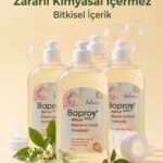 Baproy %100 Doğal Bebekler Için Bitkisel Biberon Emzik Temizleyicisi 500 ml * 4 Adet Toplam 2000ml