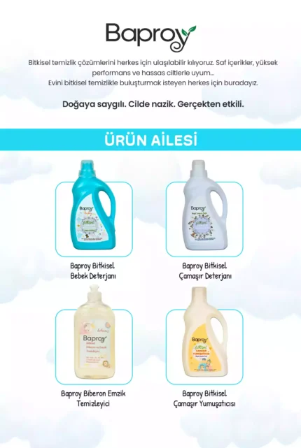 Bebelin & Baproy 6'lı Anne Bebek Bakım Seti | Bebek Şampuanı, Pişik Kremi, Göğüs Ucu Bakım Kremi, Çamaşır Deterjanı, Yumuşatıcı ve Biberon Temizleyici - Görsel 12